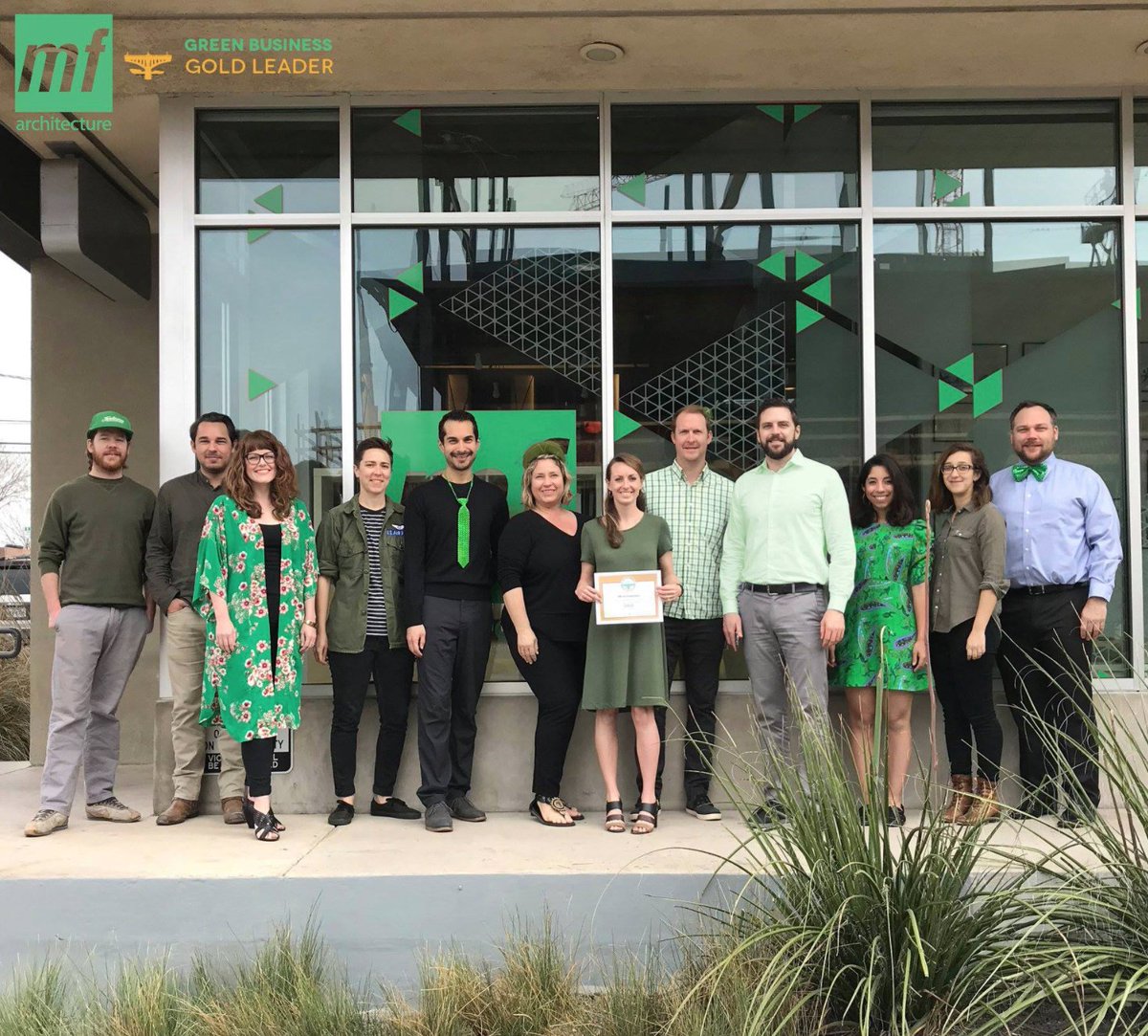 We are proud to announce that MF Architecture has received Austin Green Business Leaders GOLD recognition for our attention to green practices in our office! This recognition comes from the City of Austin <a href="/austintexasgov/">City of Austin</a> for our efforts to mitigate our impact on the City.