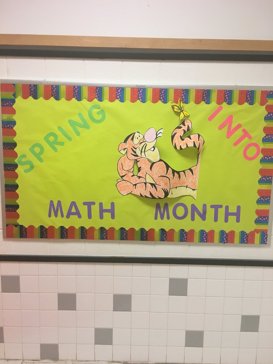 When you update the bulletin board for #Math #month #April pass the word‼️#mathawareness #creativity #tigger #wherespooh? #spring #mathstatmonth @JohnTylerElem @ebracyPPS @JohnTylerElem @draswynn @mcromartieEdD @MathAware