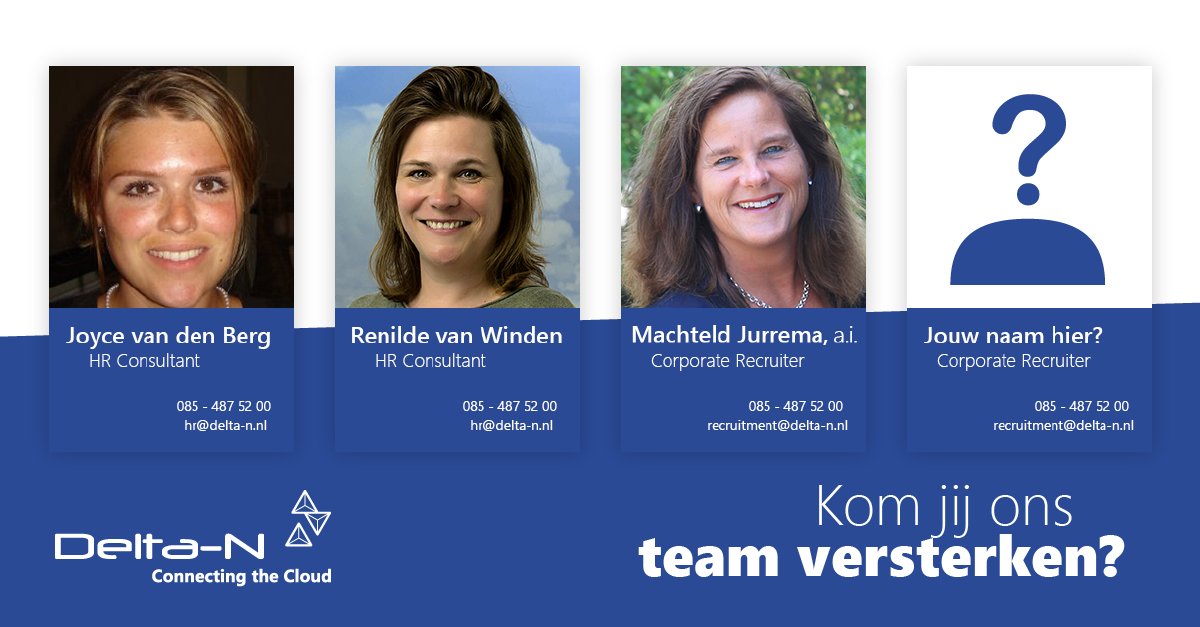DeltaNBV's tweet photo. Kom jij als corporate recruiter ons HR team versterken?  https://t.co/wyUean6fIr #vacature https://t.co/hVJWG2FpEM