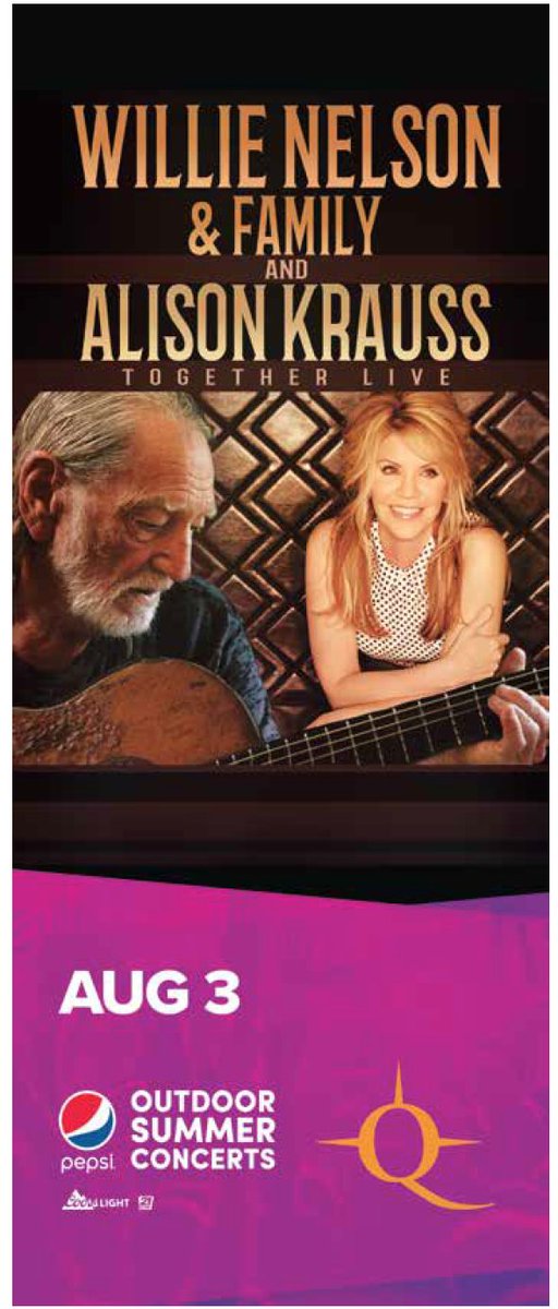 AlisonKrauss's tweet image. NEW SHOW: Alison is co-headlining with @WillieNelson &amp;amp; Family in Spokane, WA on August 3rd.

Tickets available March 31st at 9am: alisonkrauss.com/events