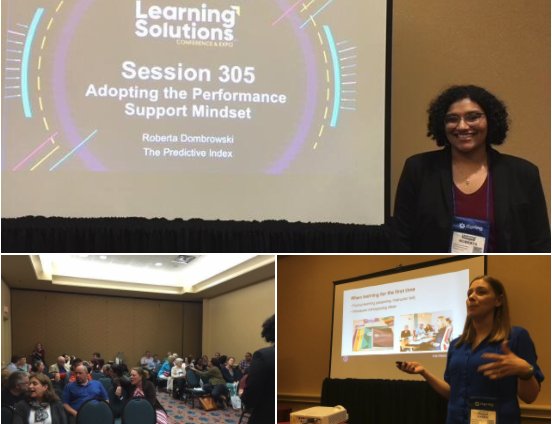 predictiveindex's tweet image. A big shout-out to our very own Learning Experience Designer @robertamedia and Instructional Designer Karen Blair-Lamb! They presented on #performancesupport at the #LSCon and showed off some of the exciting things they&apos;re doing at PI! #lscon201 #womenintech