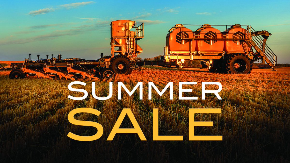 SeedMasterMfg's tweet photo. Great news! Our Summer Sale is on now! Talk to your local dealer about locking in pricing on summer builds and get #SeedMasterTech working for you https://t.co/DIxz1yv6jj
