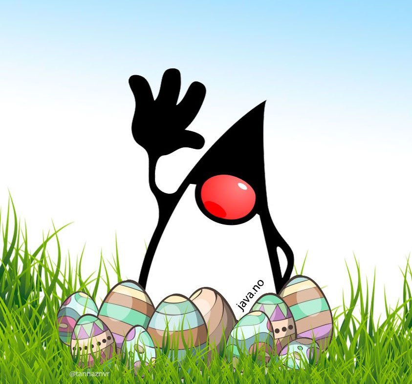 javaBin's tweet image. God påske fra oss i #javaBin!