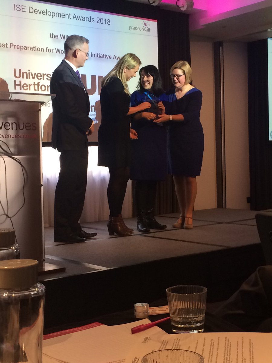 janeclarkiw's tweet photo. Congratulations to @judebaines from University of Hertfordshire for their award for best preparation for work #isedev18 https://t.co/1Hmdb6CBYr