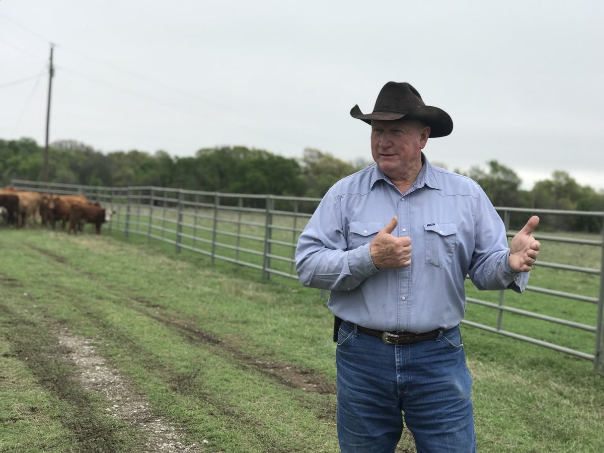 Dr. Ron Gill shared a smal bit of his knowledge and passion about the care and handling of cattle. A true stockman. #OnTheFarm18 <a href="/RonJGill/">Ronald Gill</a>