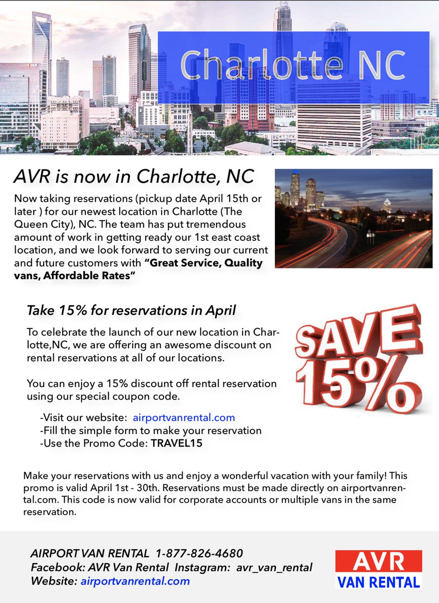 airport van rental promo code