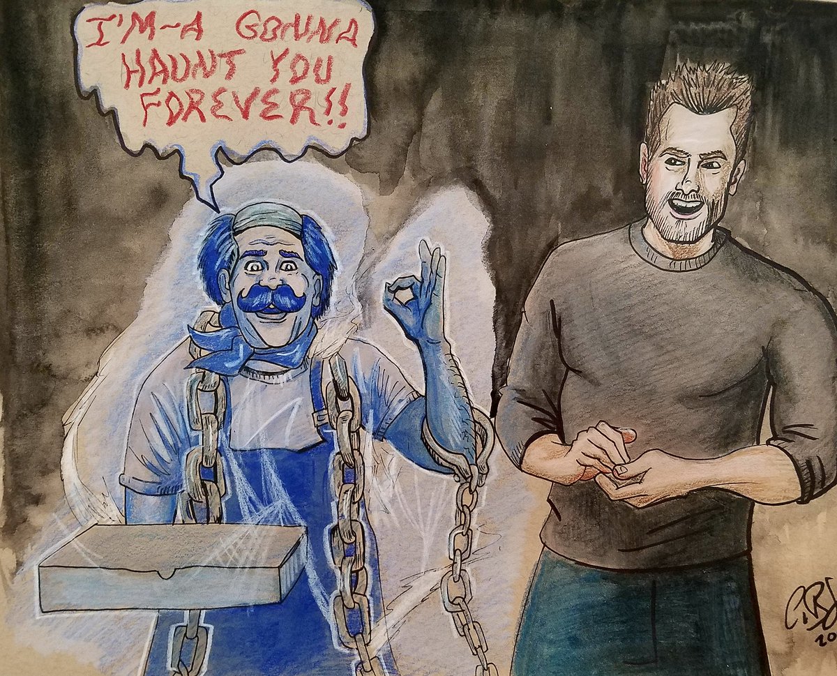 blakely737's tweet photo. Decided to draw the Pizza Ghost from The Joel McHale Show! @joelmchale #pizzaghost @paulfeig #TheJoelMcHaleShow https://t.co/sGWL09hH10