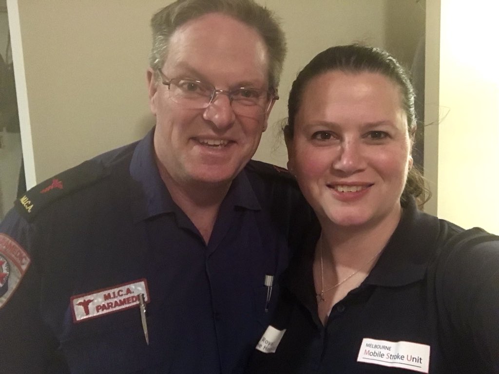 SkyeCoote's tweet image. Mr and Mrs each heading off for a day on their respective ambulances, saving lives and making a difference.   #mobilestrokeunit #micaparamedic #strokenurse #stroke @AmbulanceVic @TheRMH @strokefdn @RowC67