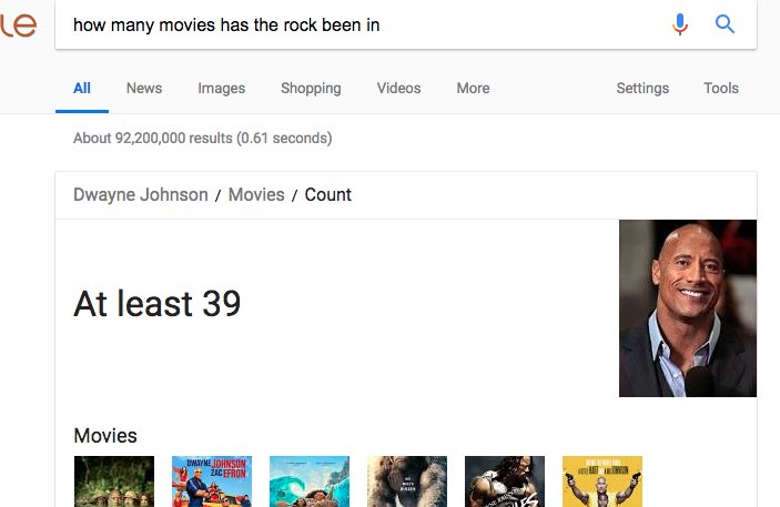 AggModerate's tweet image. ME: Hey Google, how many movies has the Rock been in?

GOOGLE: 🤷‍♂️

ME: Seriously?

GOOGLE: You think we have the computing power to keep up with the  Rock???