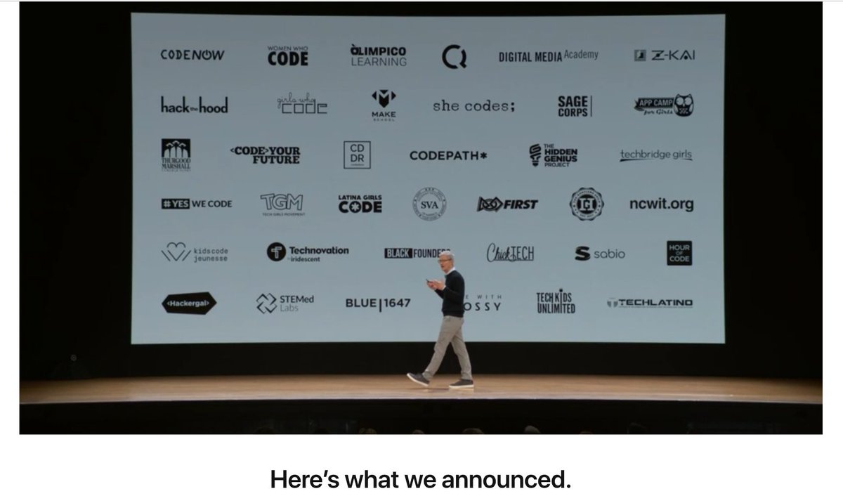 Can you spot the Sage Corps logo behind @Apple CEO @tim_cook? We're proud to be one of 40 organizations around the world working with Apple to bring coding to students of all backgrounds. Watch at 7:30 here: apple.com/apple-events/m… @ChiPubSchools #chicagostartups @1871Chicago