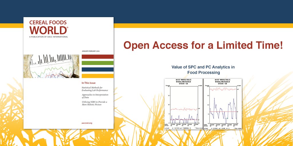 cerealsgrains's tweet image. Don’t forget: #OpenAccess for a ltd time! How can #StatisticalProcessControl and #ProcessCapability in #FoodProcessing deliver what other approaches can’t? Find the answer in the new issue of @AACCIntl's #CerealFoodsWorld! ow.ly/PLUn30jcyKU #CFW #FindingTruthInData