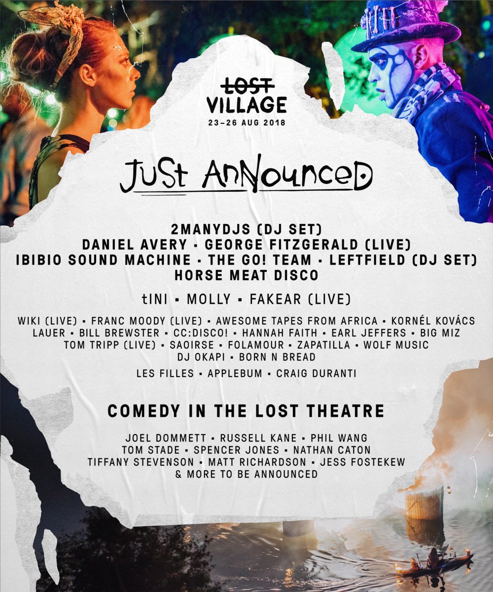 lostvillagefest's tweet photo. Your journey into the Village just got even more special… Comedy, talks, workshops, mind blowing food and incredible music. Phase 7 tickets on sale tomorrow (Thursday) at 10am 🌲 RT for a chance to win Boutique Camping for two! 🔮 https://t.co/I5xMLyzkI2 https://t.co/SgtsRCcPFA