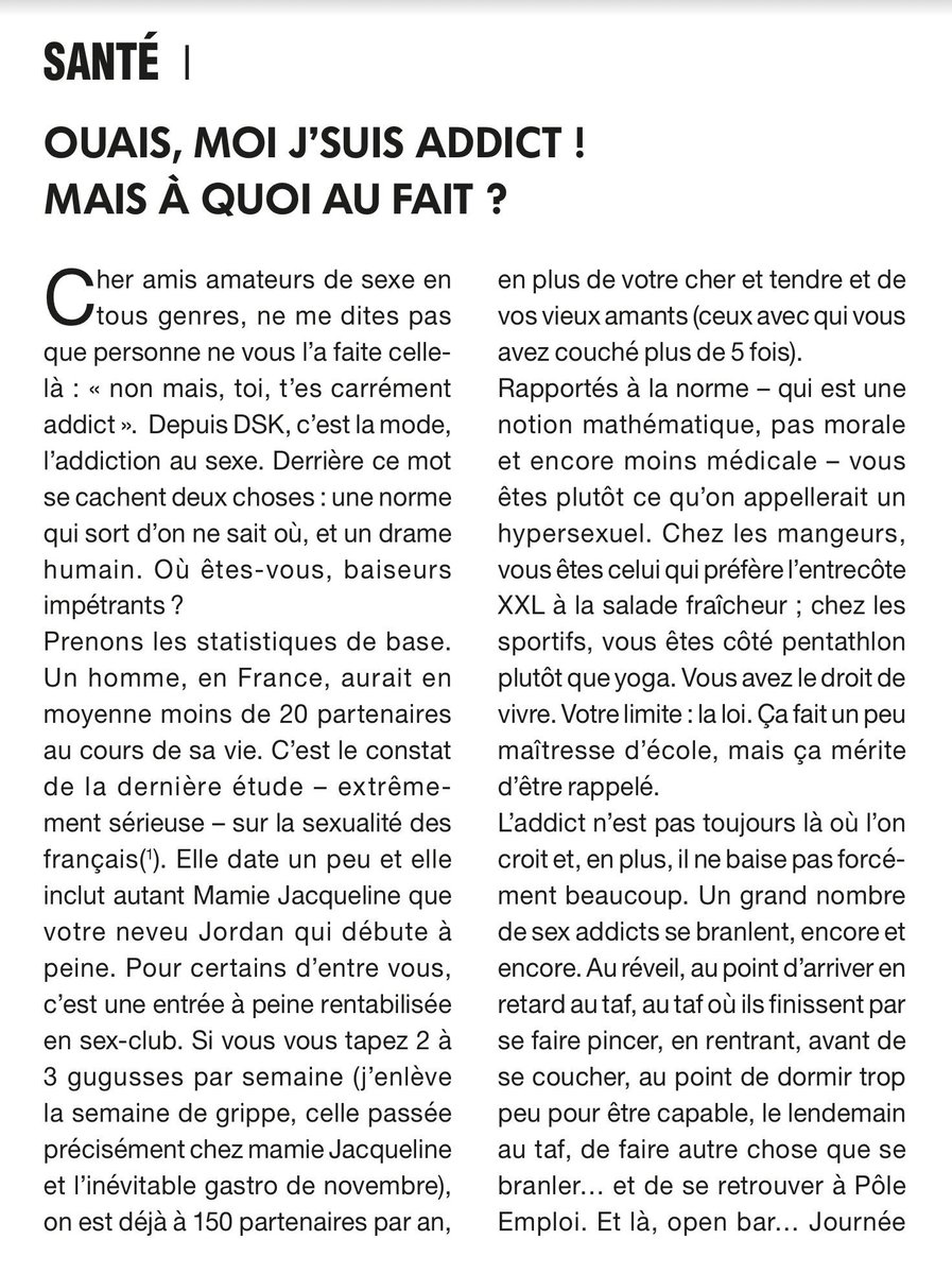Le190_Paris's tweet photo. Nouvelle chronique santé du Dr Michel Ohayon dans le @AgendaQ d’avril 2018 sur le thème des addictions : « Ouais , moi j’suis addict! Mais à quoi au fait! ». #Le190 https://t.co/jKE1sxCGeS