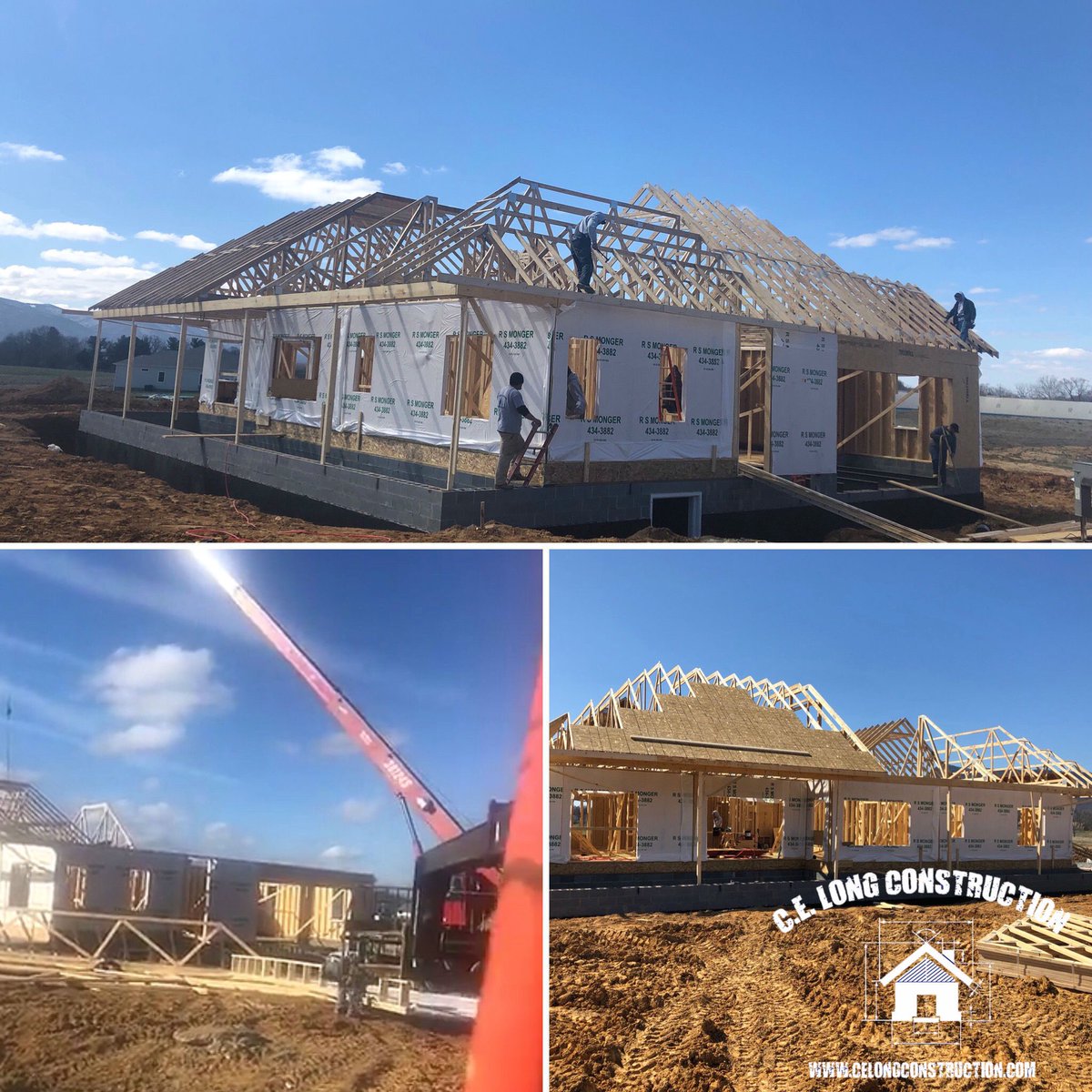 celongconstruct's tweet image. Setting trusses!