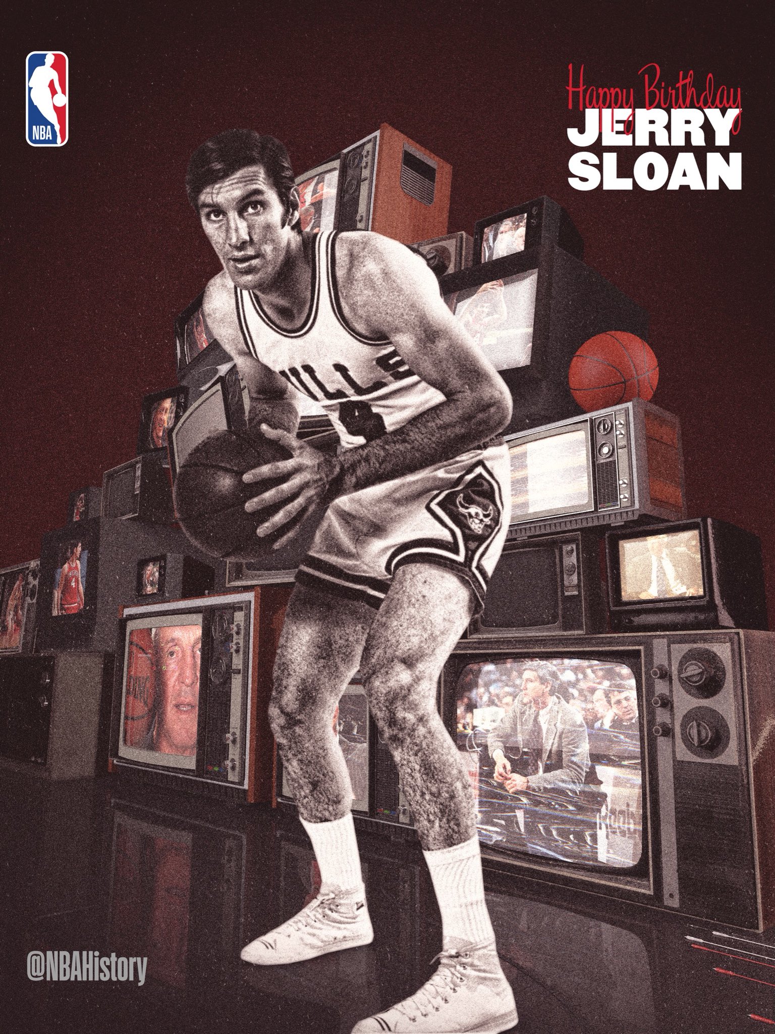 A couple more Birthday graphics made for Happy Birthday Rick Barry and coach Sloan! 