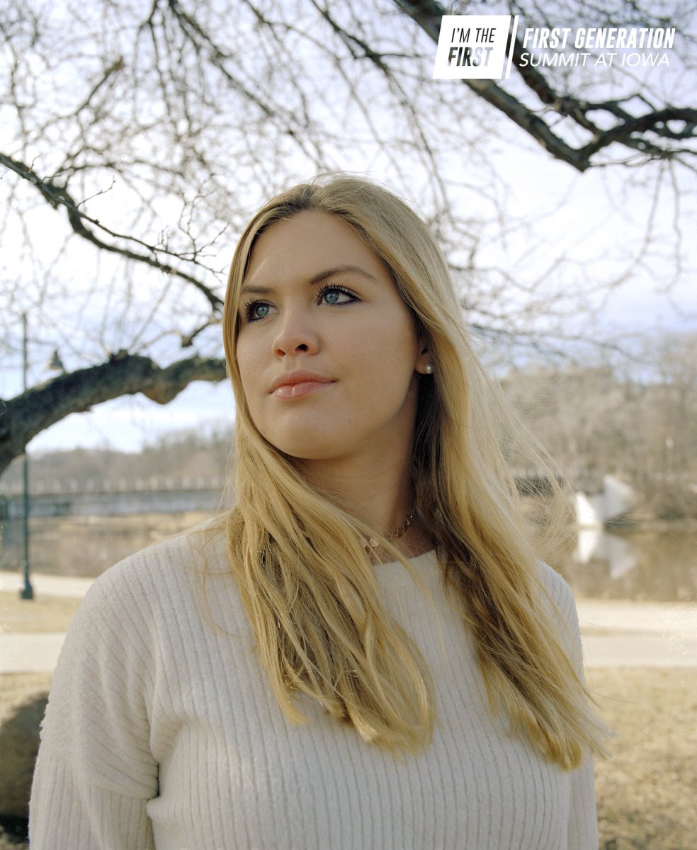 uiowausg's tweet image. “My parents never went to college. My mom went to nursing school and is an RN and my father made a career out of the coast guard. It has always been their goal to send my brother and I to get the college education they didn't.” -Faith Poelker, UIowa Student

#ImtheFirst