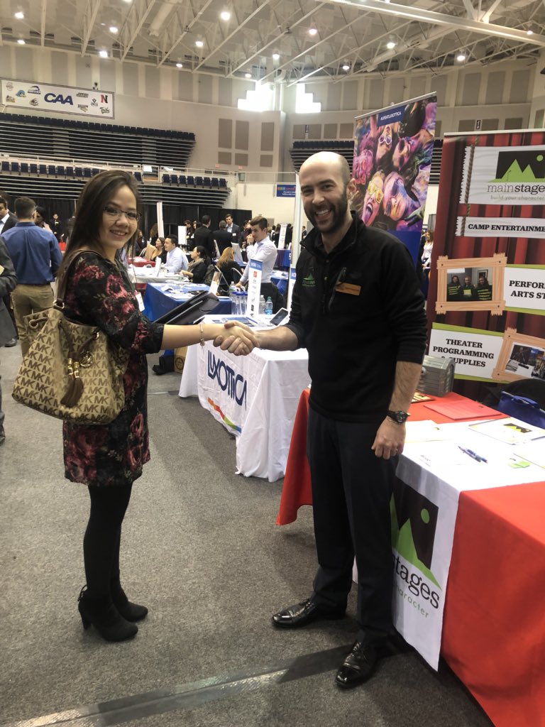 <a href="/mainstages/">mainstages</a> is just one of the great companies that was here today for the Hofstra Career Fair! A big thank you to all the amazingly awesome employers that were here today. #miyjcc