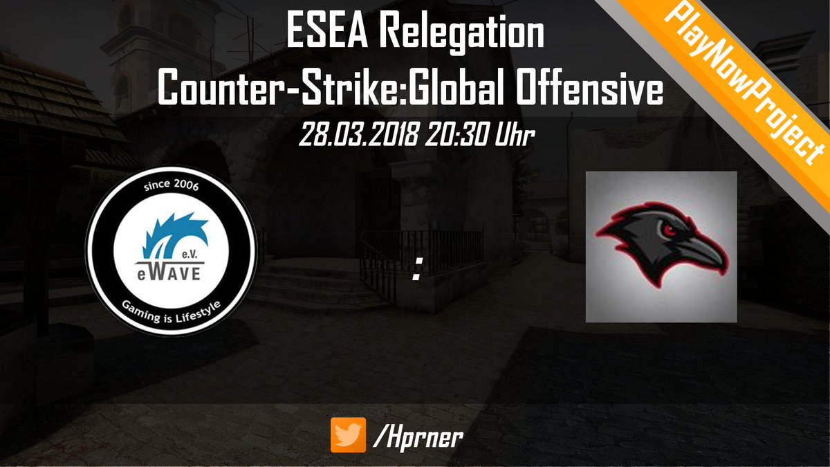 Es ist soweit! Die <a href="/ESEA/">ESEA League</a>-Relegation starten.
Heute mit dem Match zwischen <a href="/ewaveesports/">EWAVE ESPORTS🌊</a> vs #pitchblack
Das Bo3 ist zusehen auf twitch.tv/hprner mit <a href="/DarkTemplar2015/">Max aka. DT2K15</a> als Co-Caster! #csgo #match #twitch #hfgl