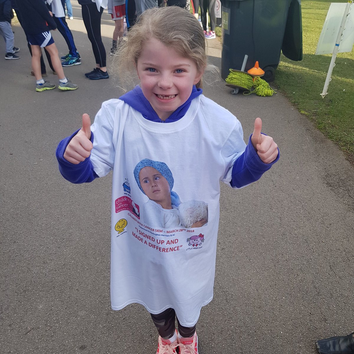 cpattison75's tweet photo. Super proud of this little girl of mine.. First 5k run whilst raising money for #childrenwithcancer charity https://t.co/VFtp0idQcW