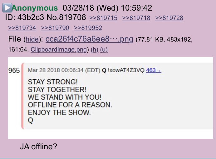 THIS!! If JA is part of the Q Team this fits perfectly!!  #QAnon  #GreatAwakening  #MarchMadness  #StageSet  #FinalStage  @POTUS  @realDonaldTrump