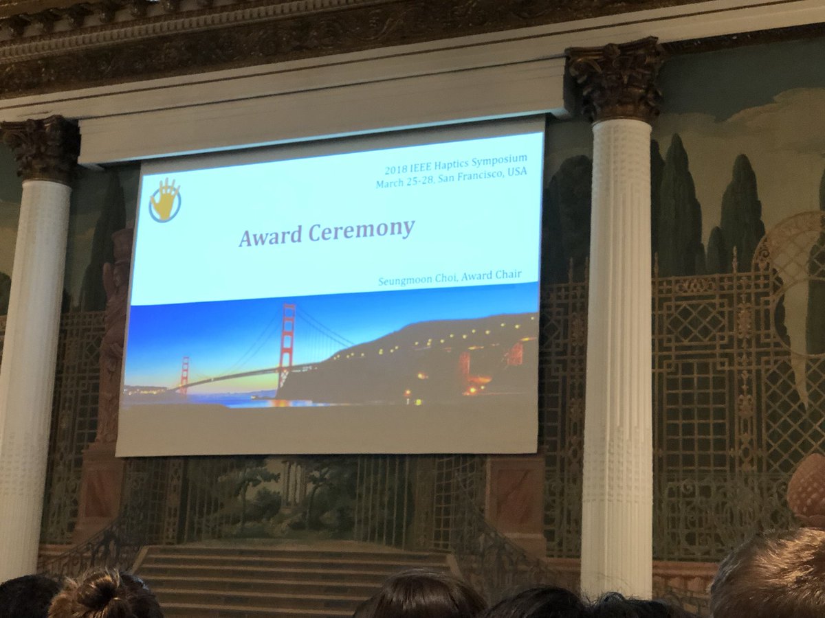Let the awards begin! #haptics2018