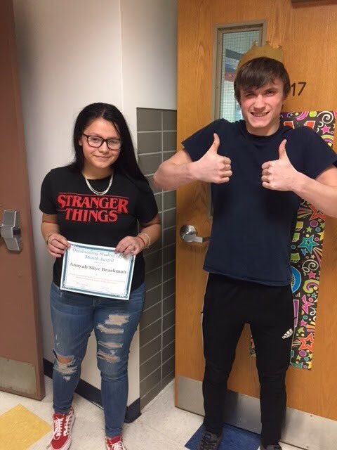 KA_Intermediate's tweet photo. Congratulations to Donovan and Anayah'Skye for winning Mrs. Pennesi’s student of the month for April!  We have great students here at KAIS! https://t.co/ILF7ijythP