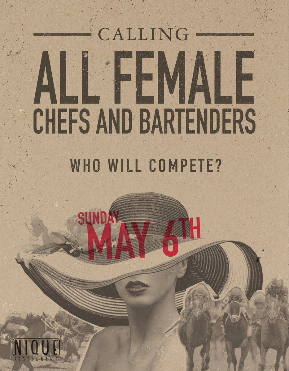 KENTUCKY DERBY BATTLE, SPONSORED BY @woodfordreserve! We are looking for contestants for our upcoming chef &amp; bartender battle, and this time we are keeping it to just us ladies! Spread the word &amp; let us know if you want in!