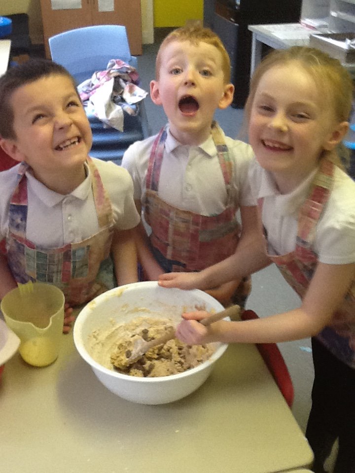 Super star bakers! The Giraffe Class have worked hard baking cakes for our cake sale.