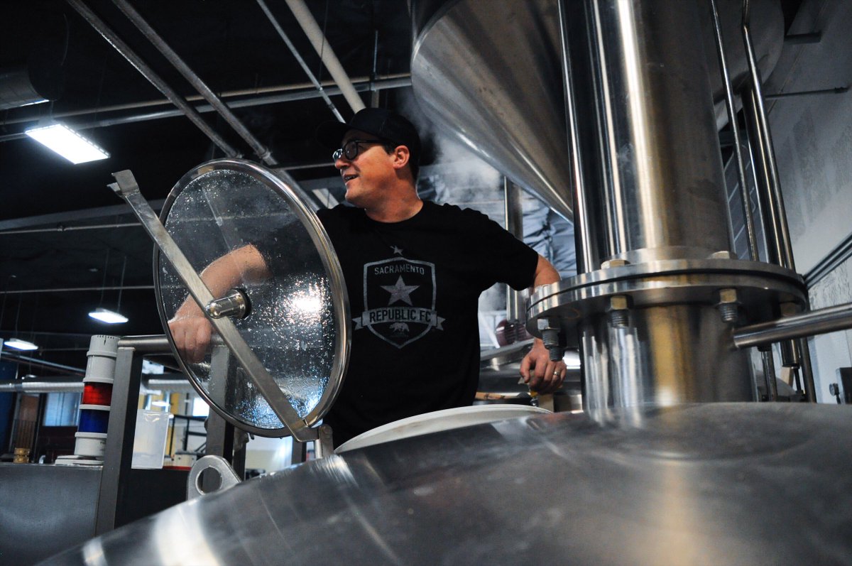 Today is the big day! Peter is brewing the first official Urban Roots beer and as you can tell by the smile on his face, we're super happy about it. Follow us on Instagram <a href="/urbanrootsbeer/">Urban Roots® Brewing</a> and check out our story to see more from today's first brew session.