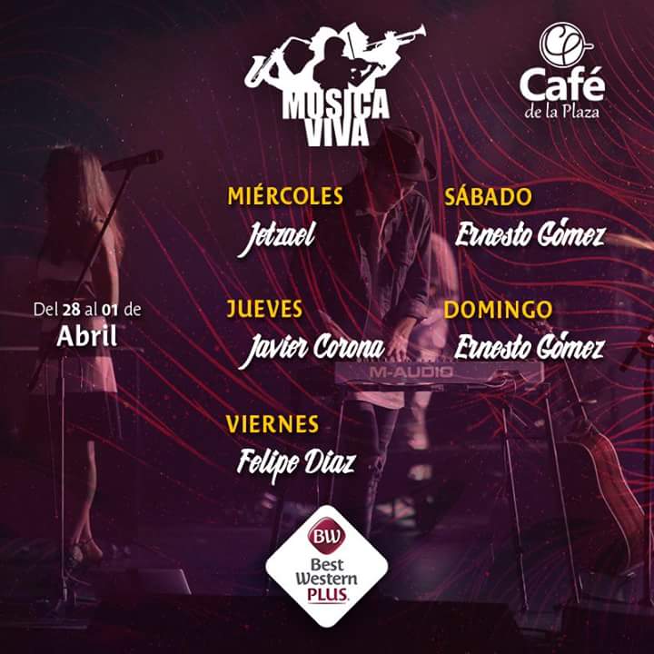 HotelConciergeC's tweet image. #ViveColima ven y disfruta de nuestra #MúsicaViva desde el #CentroHistórico en el Café de la Plaza.