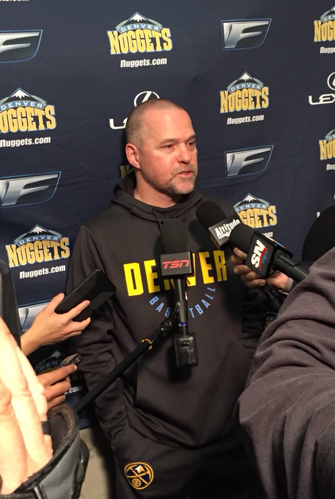Coach Malone on Jamal Murray, “Going in being a 20 year old starting PG is tough. He has a chance to be a special player. Jamal can score at will, has range, rebounds well for his size. I see Jamals confidence growing. Whatever they’re doing up here (🇨🇦) - it’s working.”