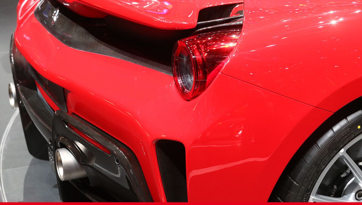 Ferrari's tweet photo. Red passion fueled by our most powerful V8 yet. #Ferrari488Pista #RossoFerrari #GimsSwiss https://t.co/cD3swfzEfi