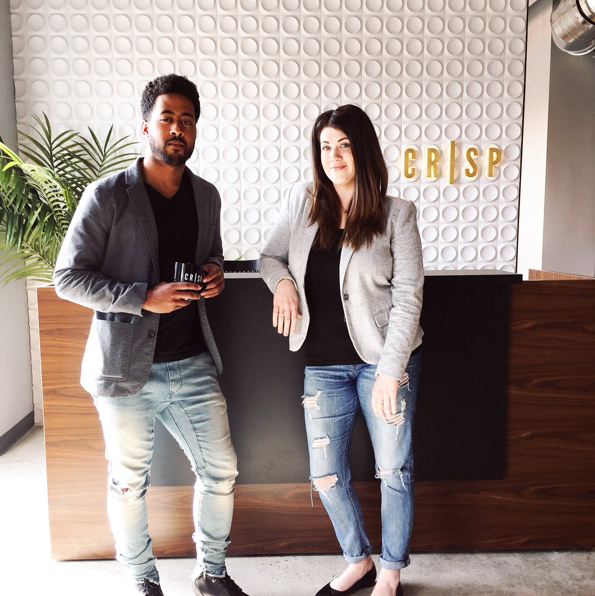 Crisp_Agency's tweet photo. “They say dress for the job you want to have. I want to be Kate Conner.” – Perry Landers. #ootd #WallOfSame  @planders @kateelizabethconner https://t.co/cOrmJFJsAf