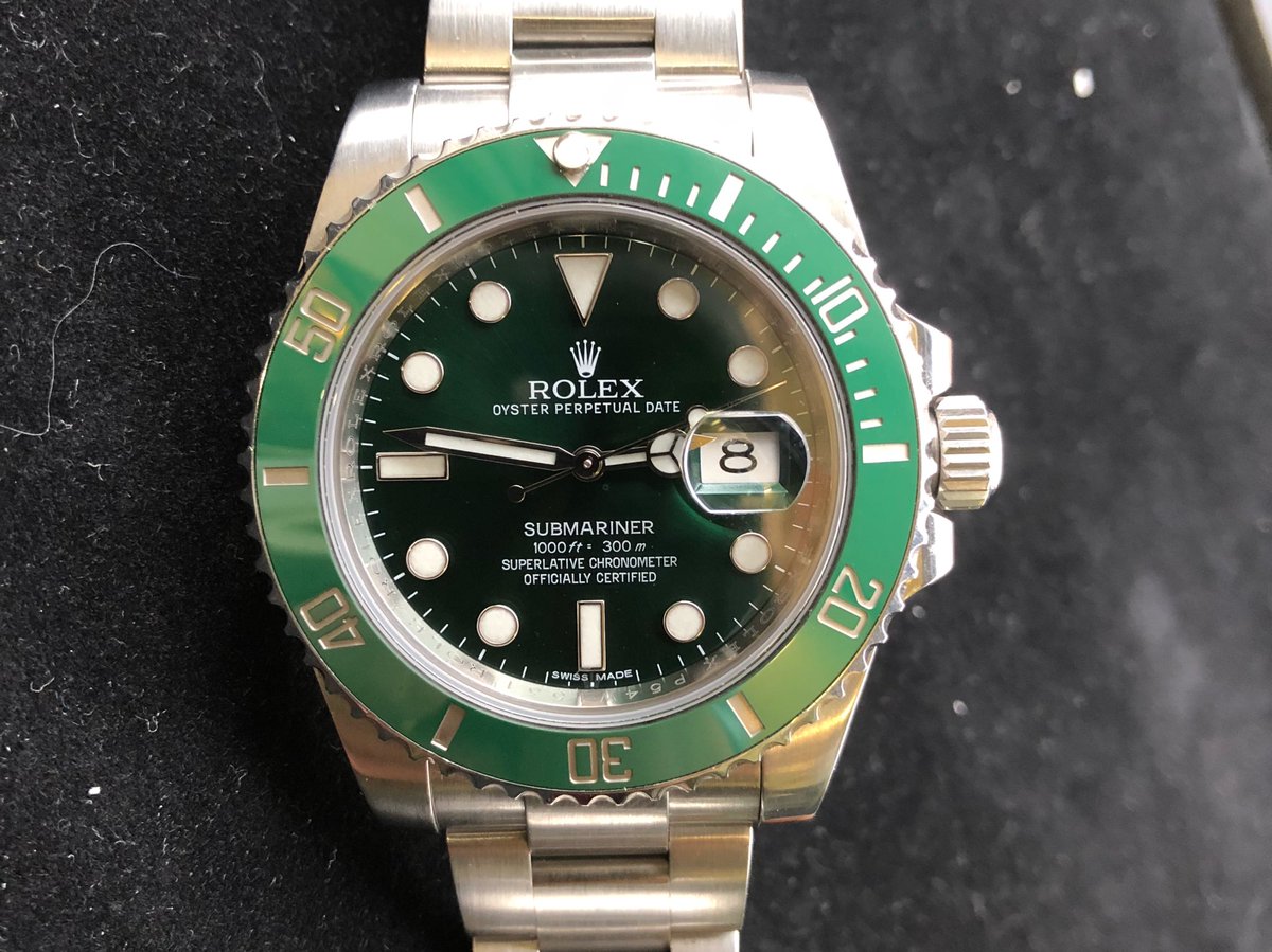 Poelwatches's tweet photo. Hard to find Rolex Submariner “hulk”.........looking angry! #Rolex  #rolexsubmariner #StratforduponAvon #Hulk https://t.co/rO3TQdw0T6