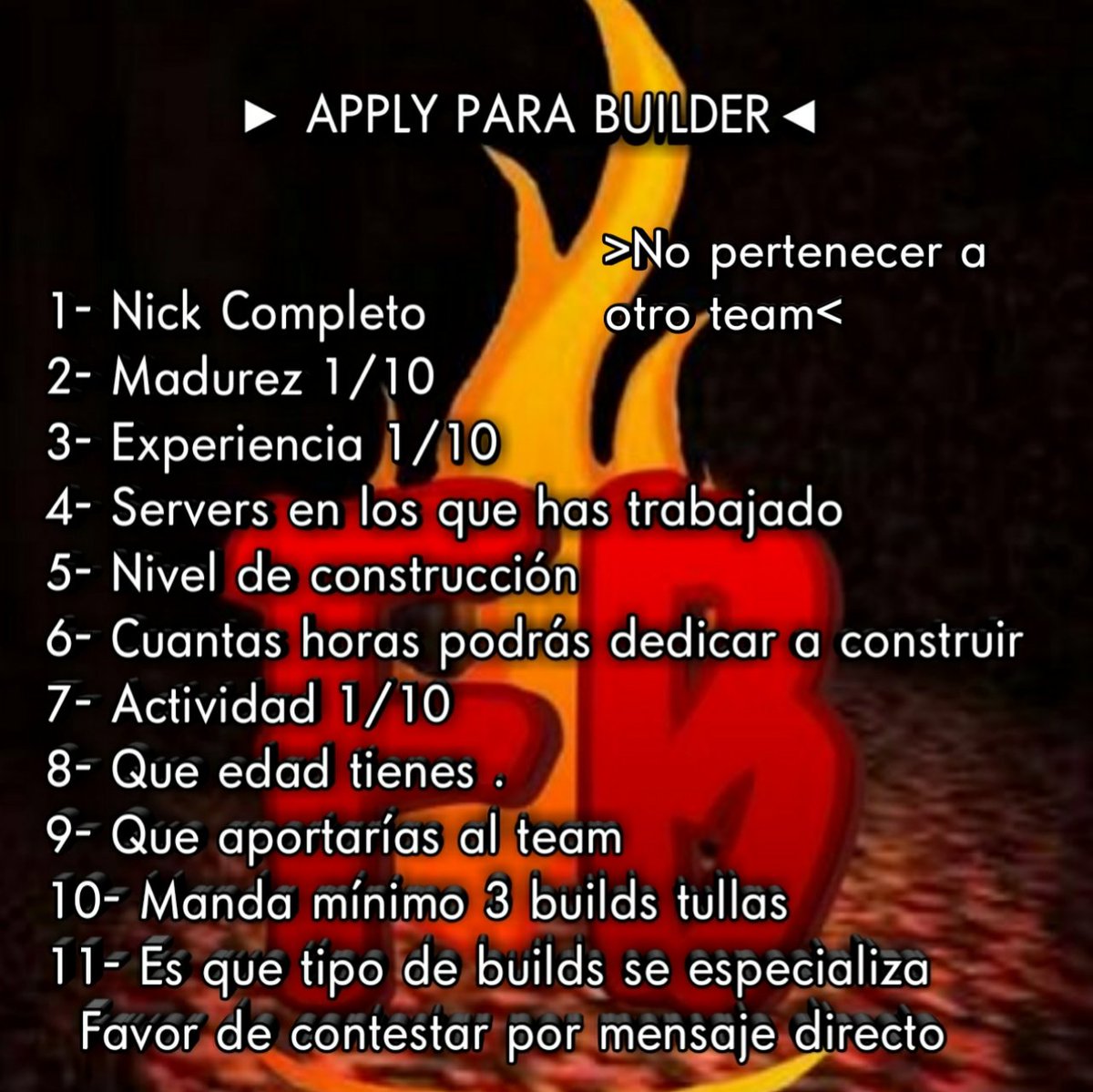 sanchez_rivera1's tweet image. 🛠🔥APPLYS PARA ENTRAR A FIREBUILDER ABIERTAS !!! 🔥🛠 

-Mandar todas sus respuestas al md : @FireBuildersBT 🔥

Imagen by : @AryStarQueen 👍