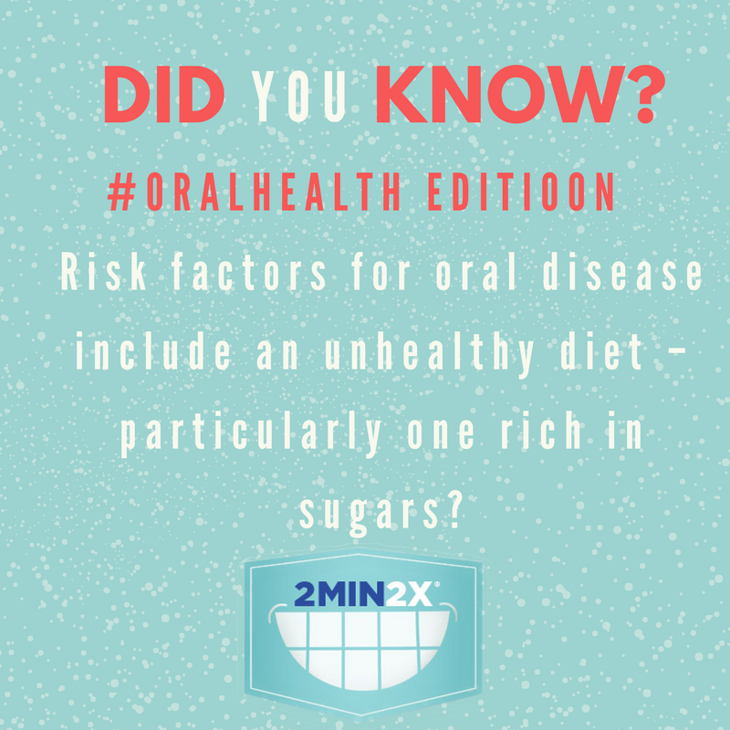 Poor food patterns  &amp; food choices can lead to tooth decay. Teach kids to make healthy choices and to brush #2min2x. #NationalNutritionMonth #OralHealth