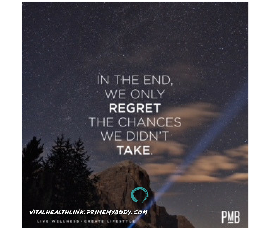 "In the end we only
regret
the chances we didn't
take"
bit.ly/2sUuV8z  
#primemybody #ChangeYourLife #loveyourlife
