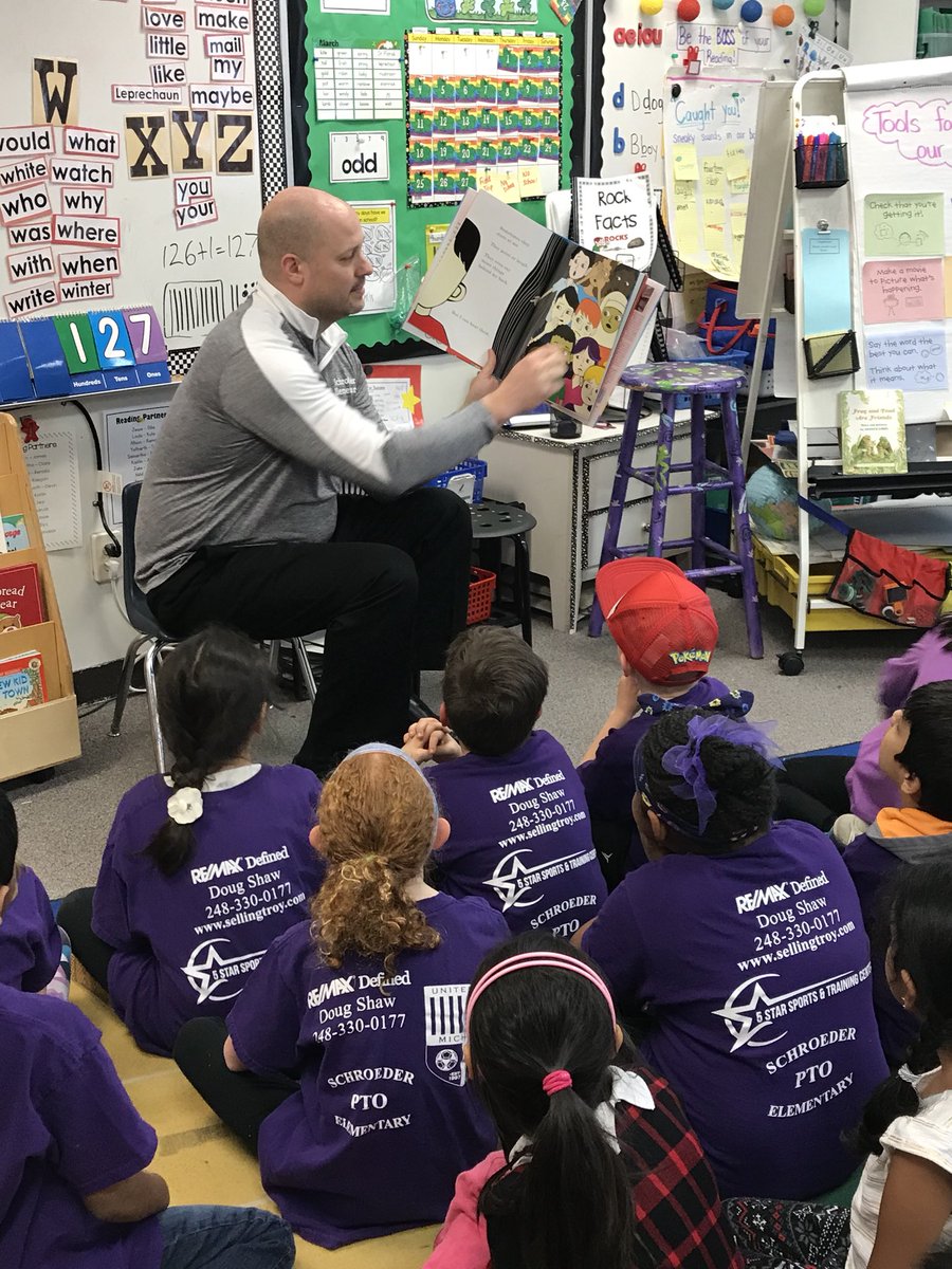 We loved having Mr. Canfield come in to be our mystery reader today! #schroederdragons