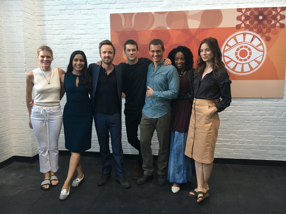 Michelle Monaghan (@realmonaghan) on Twitter photo That’s a wrap. The season finale of #ThePath is streaming now on <a href="/hulu/">Hulu</a>! Can’t wait to hear what you guys think of the episode. Check it out 👁️ hulu.com/the-path 
<a href="/aaronpaul_8/">Aaron Paul</a> <a href="/BecauseImFreida/">Freida Pinto</a> <a href="/snarfmylife/">Kyle H. Allen</a> That’s a wrap. The season finale of #ThePath is streaming now on <a href="/hulu/">Hulu</a>! Can’t wait to hear what you guys think of the episode. Check it out 👁️ hulu.com/the-path 
<a href="/aaronpaul_8/">Aaron Paul</a> <a href="/BecauseImFreida/">Freida Pinto</a> <a href="/snarfmylife/">Kyle H. Allen</a>