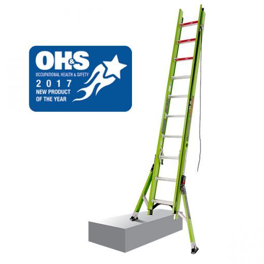 littlegiant's tweet photo. The HyperLite™ SumoStance® wide stance levelers double the ladder’s base width and increase side-tip stability. They ensure a safe, stable set-up for any job on almost any surface and this ladder is lighter than any other fiberglass extension ladders #LadderSafetyMonth https://t.co/JIMNGxutkP