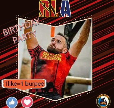 RLAlicante's tweet photo. Feliz cumpleaños Óscar!!🎉🎉
Hoy sopla velas uno de nuestros guerreros RLA y sus compañer@s le tenemos un gran regalito 🎁 preparado!!💪🎉FELICIDADES 🎉

#racerslegionalicante #racerslegion #ocr #temporada2017 #royodesign #ionone
#cumplesRLA https://t.co/EBTk0CQaKu