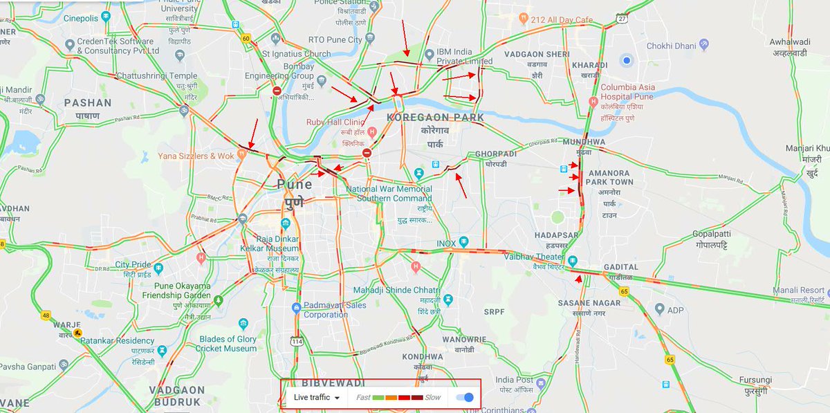 aakashgoyal's tweet photo. I am attaching the Photo of Pune's traffic condition on 5th Apr 2018 at 11:33 AM https://t.co/qbWgsE8c32