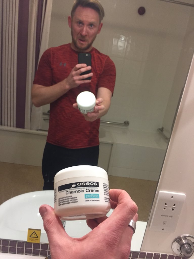 FMHursty's tweet photo. This is my ‘think I applied too much’ face #firsttimecyclist https://t.co/yRztxtMUwu