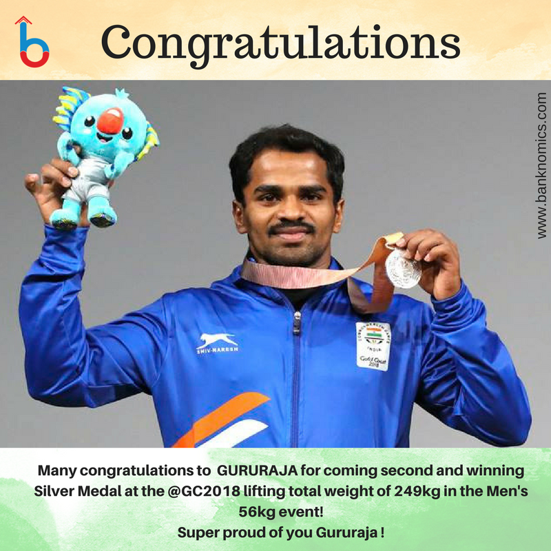 banknomics's tweet photo. Many Congratulations to Mr. Gururaja for giving India a shining silver Medal at Commonwealth Games.

- Team @banknomics 

#commonwealthgames #Commonwealthgames2018 #India #Weightlifting #SilverMedal #Gururaja #Banknomics https://t.co/AK7wl37Z1E