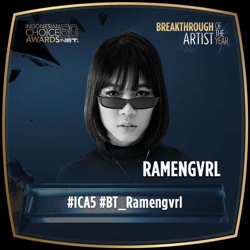 ramengvrl's tweet photo. Dont forget to vote for Breakthrough Artist of the Year ICA5.0 NET TV! If u wanna vote for me, simply tweet:
#ICA5 #BT_RAMENGVRL @netmediatama
Letโs goooo!! ๐ฅ๐ฅ๐ฅ https://t.co/7k8jfTmbwf