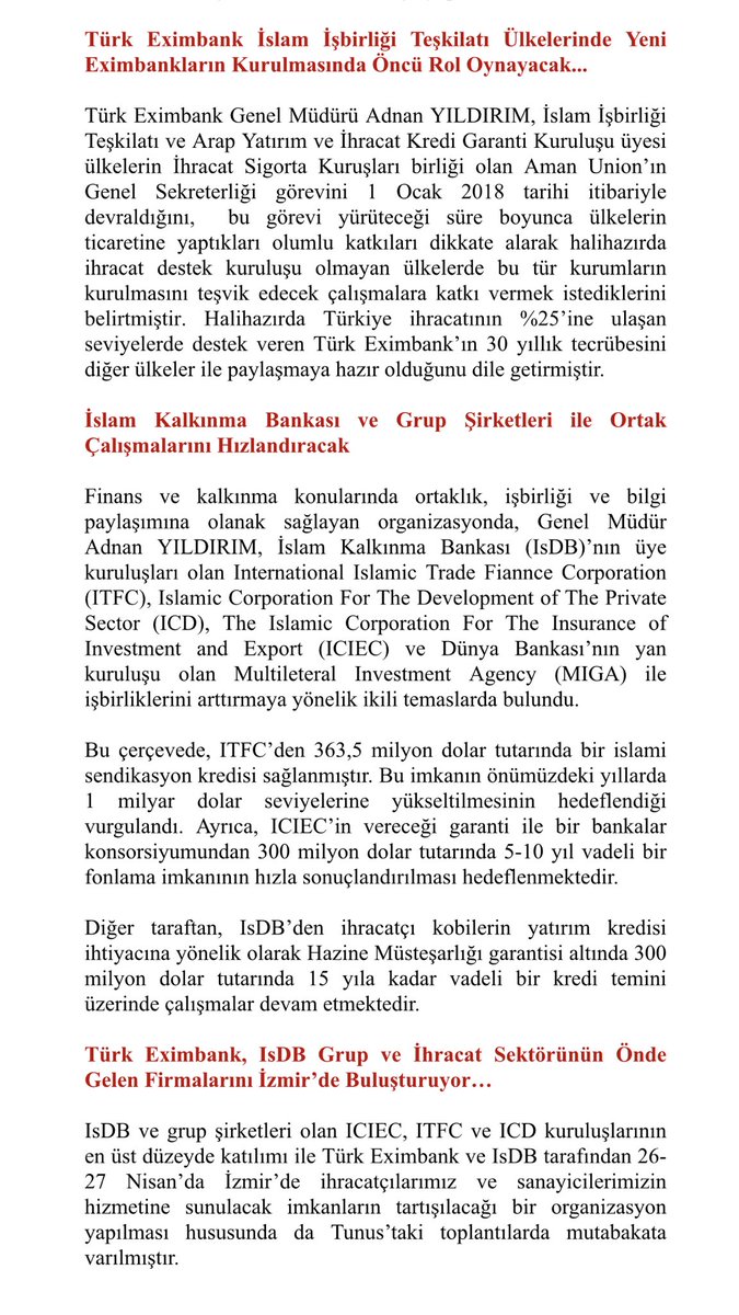 adnyildirim's tweet photo. #IDBGroup 43. Yıllık Toplantıları içinde Tunus’ta katıldığımız toplantılardaki açıklamalarımızı ve yaptığımız ikili görüşmeler ile bu ay içinde 26-7/Nisan günlerinde #IDBGroup ile #İzmir’de tüm iş aleminin katılımıyla yapacağımız toplantıları @anadoluajansi’na değerlendirdim https://t.co/Sn3kdwwPP6