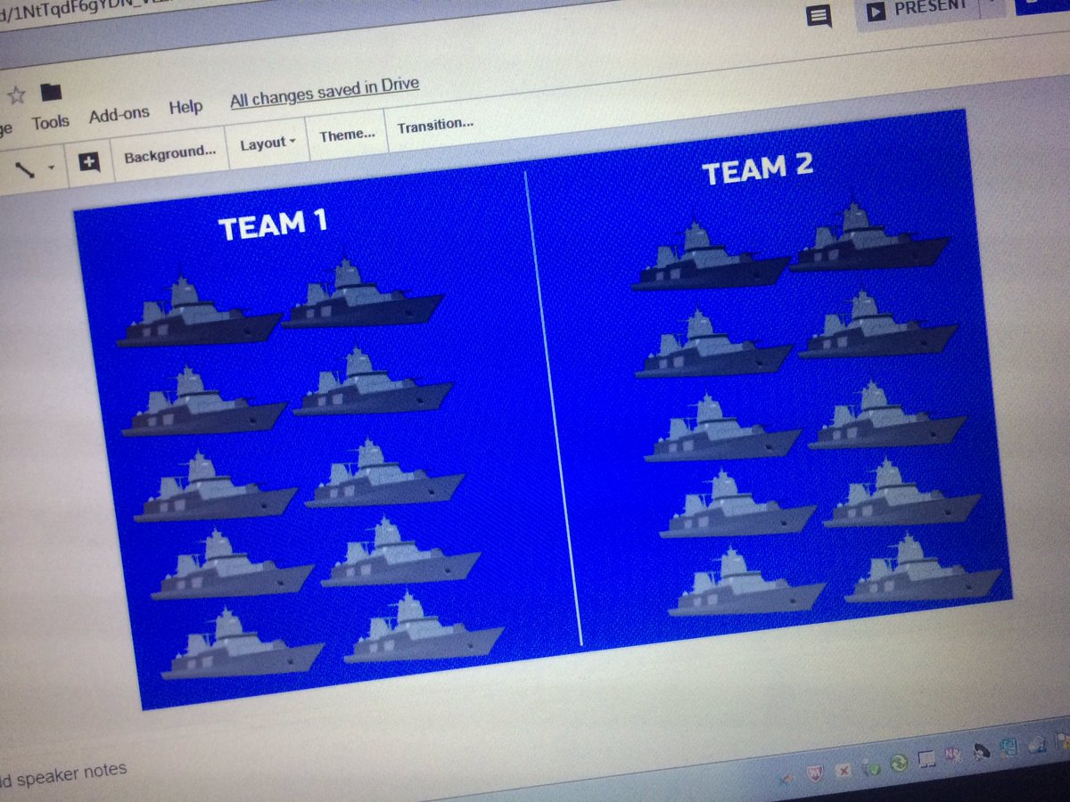 Ms_Sarah_Leo's tweet photo. Oh, it's on! Crossing my fingers that this Battleship inspired review game is a success! #RoadrunnersDeserveIt #TLAP #Thriving3rdGrade https://t.co/7QLgj8cWqD