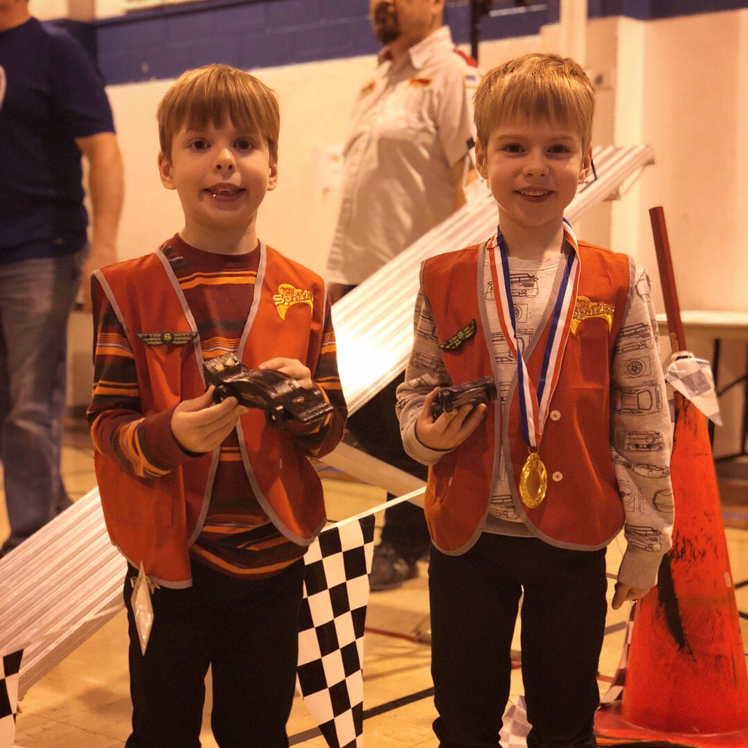 AshleyJHerr's tweet photo. Ethan took home the hardware from tonight’s Redemption Grand Prix at @Awana! So much fun watching the boys race! Sean took 2nd in his heat. Thx to all the @RedemptionBC leaders who made tonight so much fun! #RBCGrandPrix #awana #grandprix #pinewoodderby #racing #rbcmp #f1 #nascar https://t.co/OaD53ZKVIS