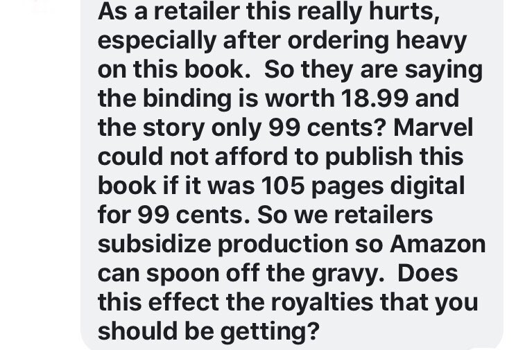 dano_cosmic's tweet photo. A comment on the #JimStarlin response to his #Thanos #InfinitySiblings OGN being sold for $.99 on the day of its release.  Thought this offered a good perspective.  Poster name withheld. https://t.co/rjUbAfjyxX