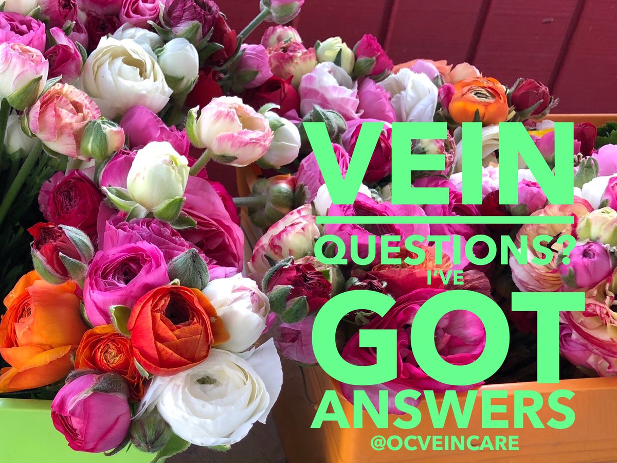 ocveincare's tweet photo. Taking all your vein related questions. Treatment of varicose veins, spider veins, venous leg symptoms, insurance coverage, office procedures, what to expect etc. Feel free to ask and learn about the latest in vein treatments. You may also wish to DM me. #questions#mdanswers https://t.co/GnRDsizKxK